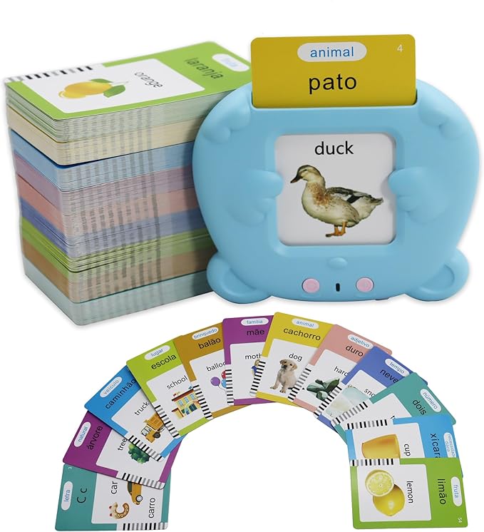 MAYAPHILOS 510 Sight Words Brazilian Portuguese and English Talking Flash Cards, Learn for Kids Language Learning Speech Therapy Toys for Toddlers