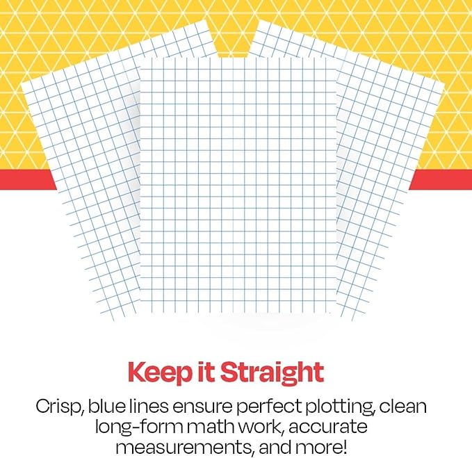 School Smart Graph Paper, 8-1/2 x 11 Inches, 1/4 Inch Rule, White, 500 Sheets