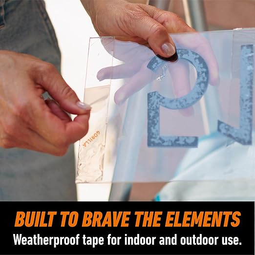 Gorilla Invisible Hold Mounting Tape, 1" x 150" (Pack of 1), Clear Double Sided Tape for Strong, Permanent Indoor & Outdoor Hanging