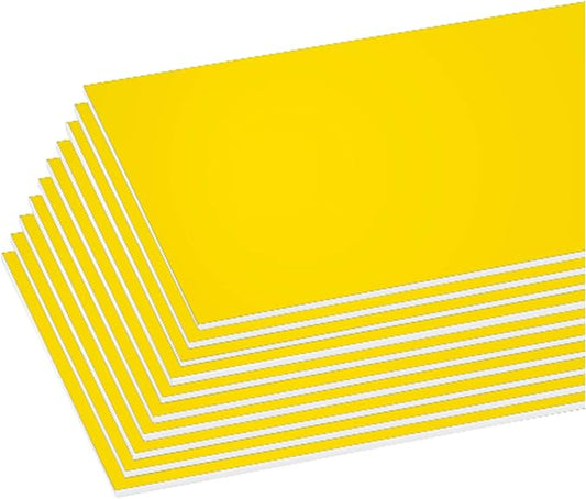 BAZIC Products Foam Board 20" X 30" Yellow, Colored Foam Boards 3/16 Inch Thickness, 4 Count, Presentation Signboards School Craft Project Framing Display