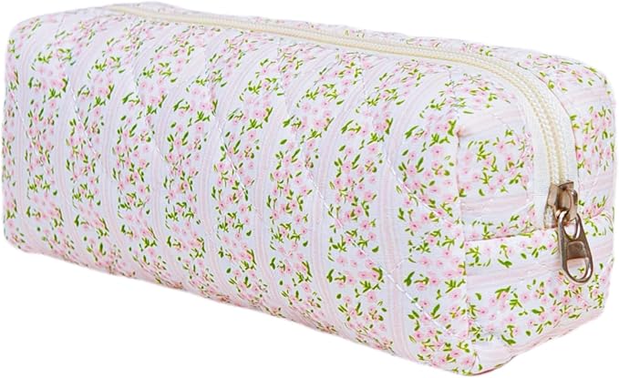 Pencil Case, Pencil Pouch for Women, Pencil Case Small, Pencil Pouch Aesthetic (Lovely floral pink)
