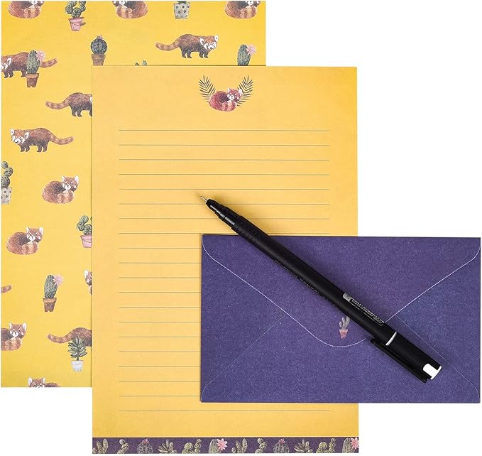 90 Sheets Cute Animal Stationary Paper and Envelopes Set,Cute Animal Lined Letter Writing Paper,60 Sheets Stationary Paper and 30 Sheets Envelopes,Printer Paper Stationery Paper.