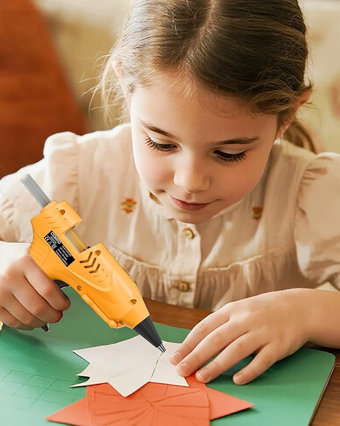 Hot Glue Gun Kit with 30 Sticks, 20W Fast Preheating Mini Hot Glue Gun and Sticks Set for School Crafts DIY Arts and Quick Home Repairs, Yellow