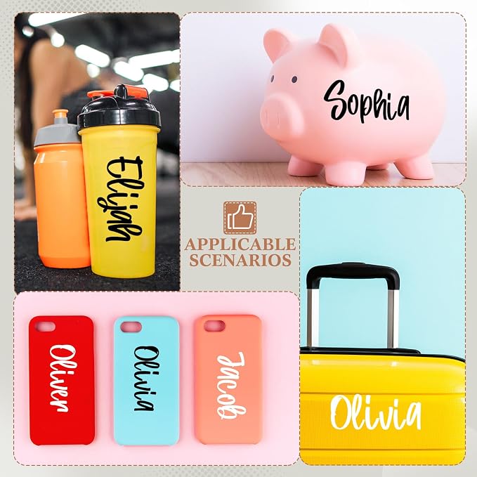 Humyoun UV DTF Cup Wrap Letter Stickers Vinyl Decals,Black+White,6 Sheets | Personalized Name Stickers for Water Bottles Tumblers, Waterproof UV DTF Alphabet A-Z Stickers for 14-40oz Mugs DIY Craft