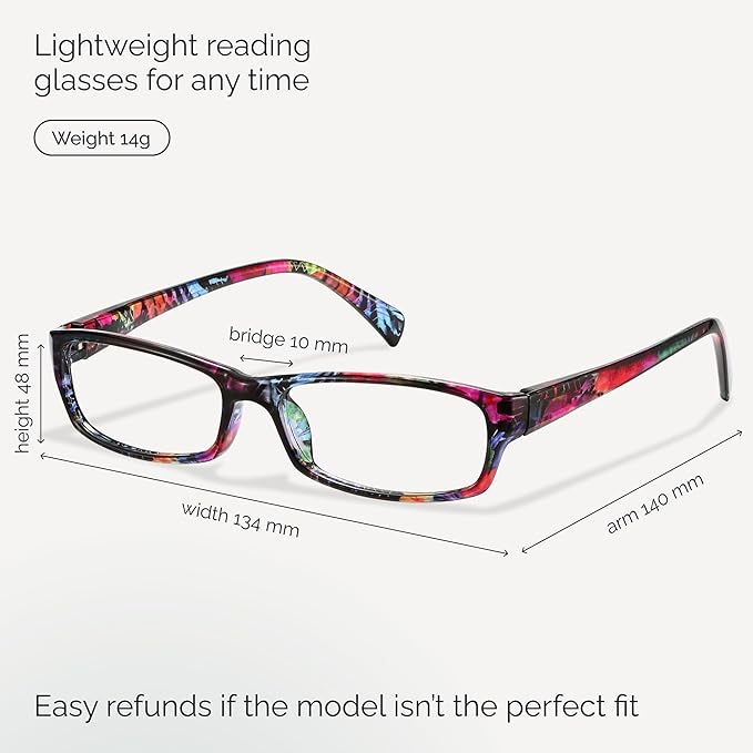 Gaoye Reading Glasses for Women, 6 pack Fashion Readers for Women Men Spring Hinge Eye Glasses, Blue Light Reading Glasses