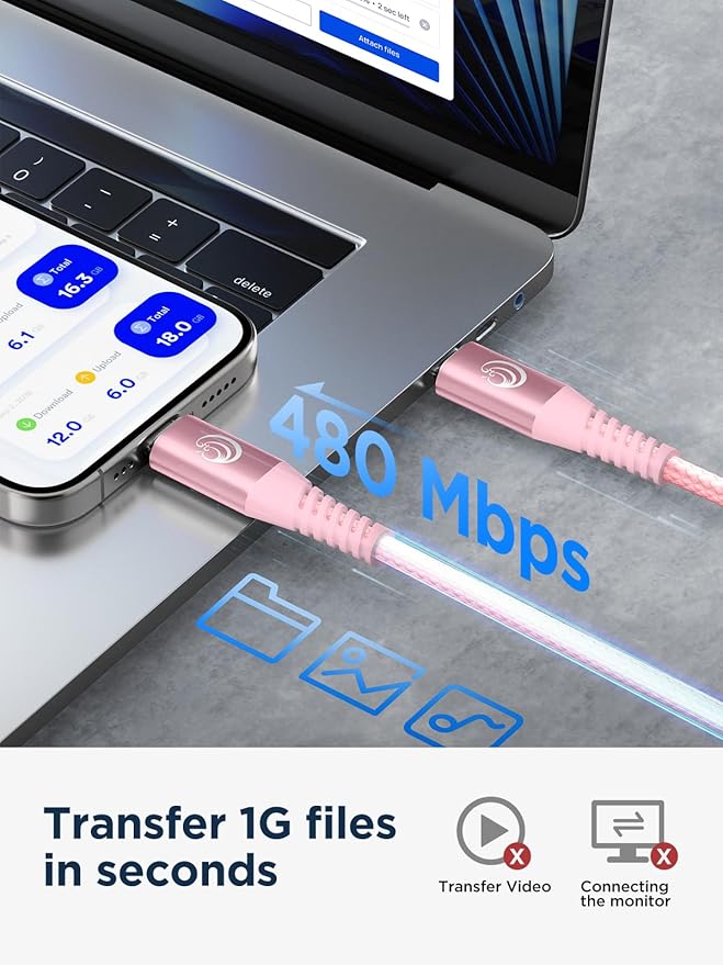 USBC to USBC 100W [10ft/2 Pack] USB C to USB C Fast Charging Cable Braided C to C Charger Cord for MacBook Pro/Air, iPhone 16 15 Pro Max Plus,iPad Pro,Samsung Galaxy S25 Ultra S24 S23,Pixel,PS5,Switch