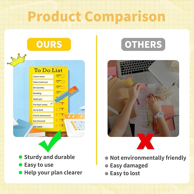 4 Pieces Chore Chart for Kids Multiple Kids - Sliding Routine Chart: Reusable to Do List, RV Checklist, Planning Board, Visual Schedule, and Reminder (bluepinkgreenyellow)