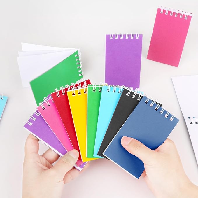 24 Pack Mini Notebooks for Kids Small Spiral Journal Notepads Party Favor