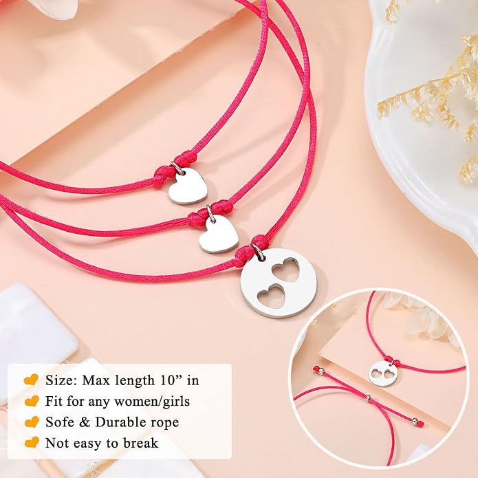 3PCS First Day of Preschool/Kindergarten/1st Grade Gift, Back to School Bracelets Set for 3