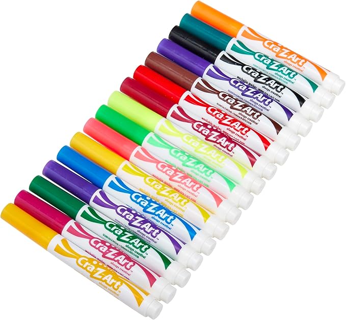 Cra-Z-Art Washable Broadline Markers Bulk Class Pack 256ct 16 Assorted Colors, Back To School Supply List Essential, Bulk Pack for School Supply Rooms and In Class For Teachers
