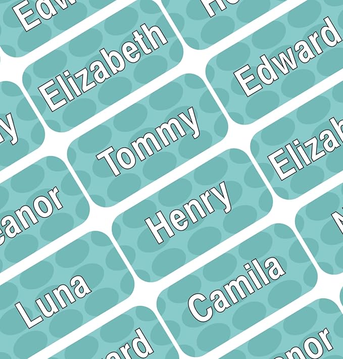 Personalized Name Labels for Kids – 60 Waterproof Peel-and-Stick Labels for Clothes, Lunch Boxes, Water Bottles, Laundry Bags – Durable, Dishwasher & Microwave Safe, Perfect for Camp, Daycare, School