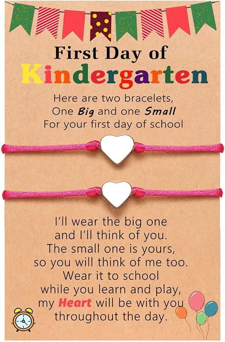 UNGENT THEM Big & Small Heart Bracelets Back to School Gifts for Girls