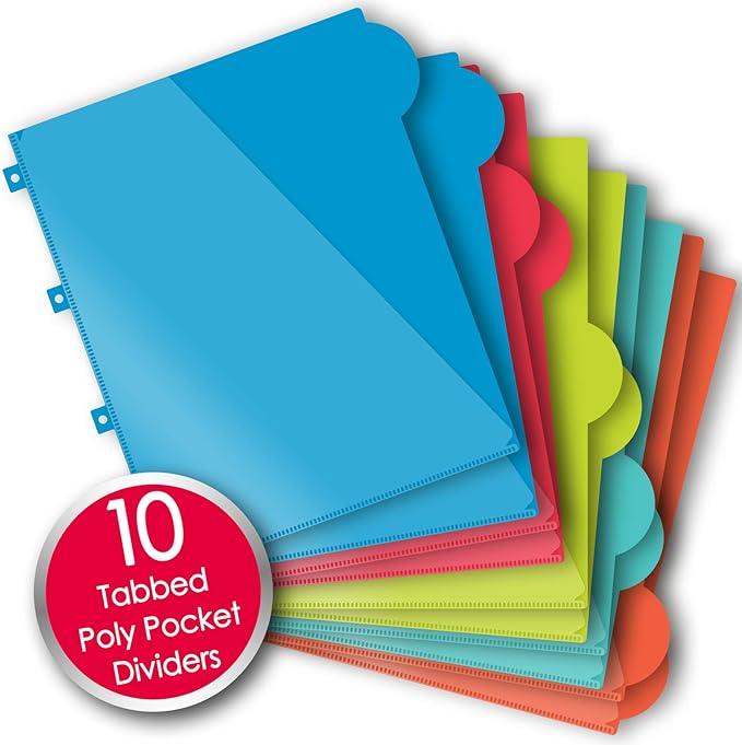 IQ+ iScholar Poly Cover 10 Subject Notebook, College Ruled, 11 x 8.5 Inch, 250 Sheets, Black (58900-BK)