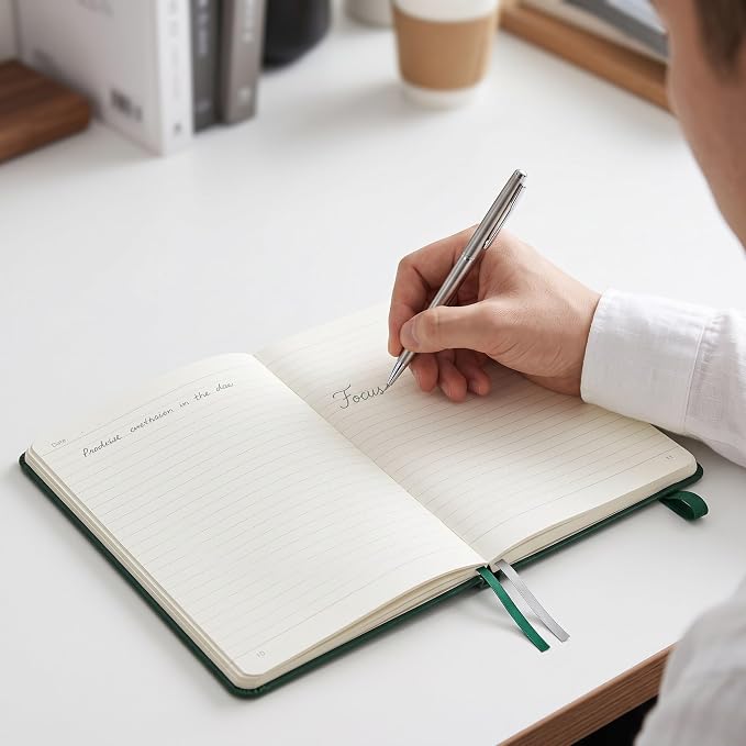 AHGXG Lined Journal Notebook, 160 Numbered Pages, A5 Size (5.7'' x 8.3'')