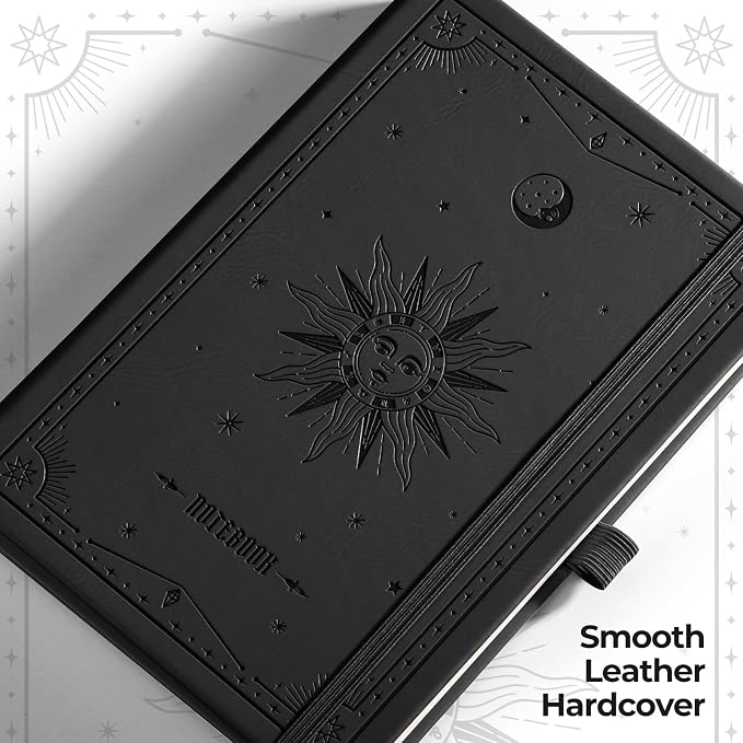 EMSHOI Lined Journal Notebook, 320 Numbered Pages, A5 Size (5.7'' x 8.3'')
