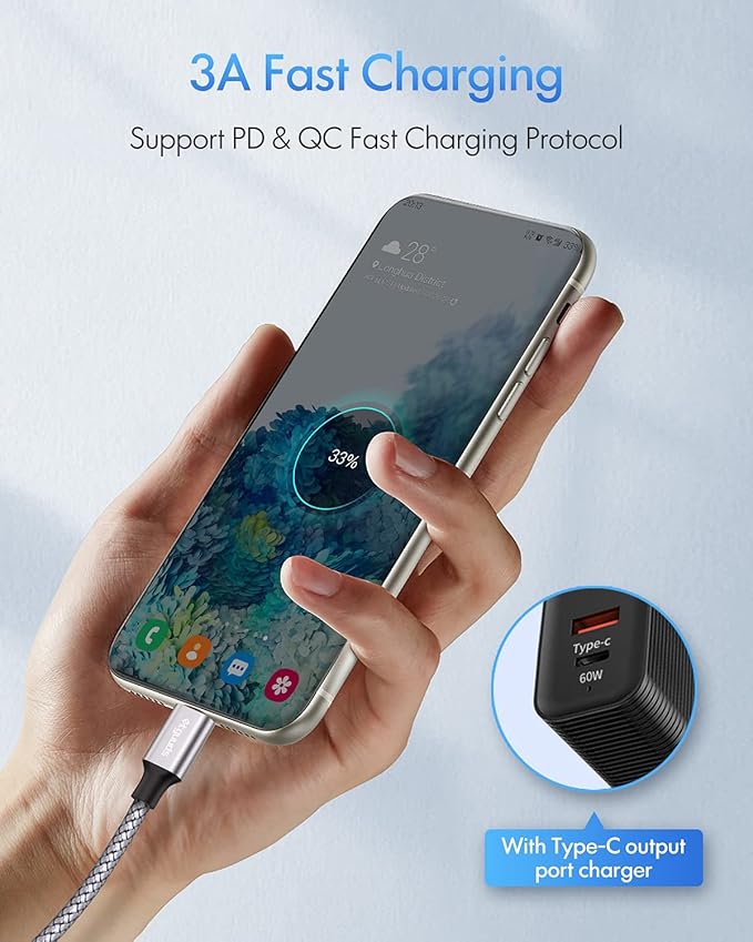 etguuds USB C to USB C Cable 3ft, 2-Pack 60W USBC to USBC Cord, Type C to C Charger Cable Fast Charging for iPhone 17 16 15 Pro Max Plus Air, Samsung Galaxy S25 S24 S23, for MacBook/iPad, Pixel