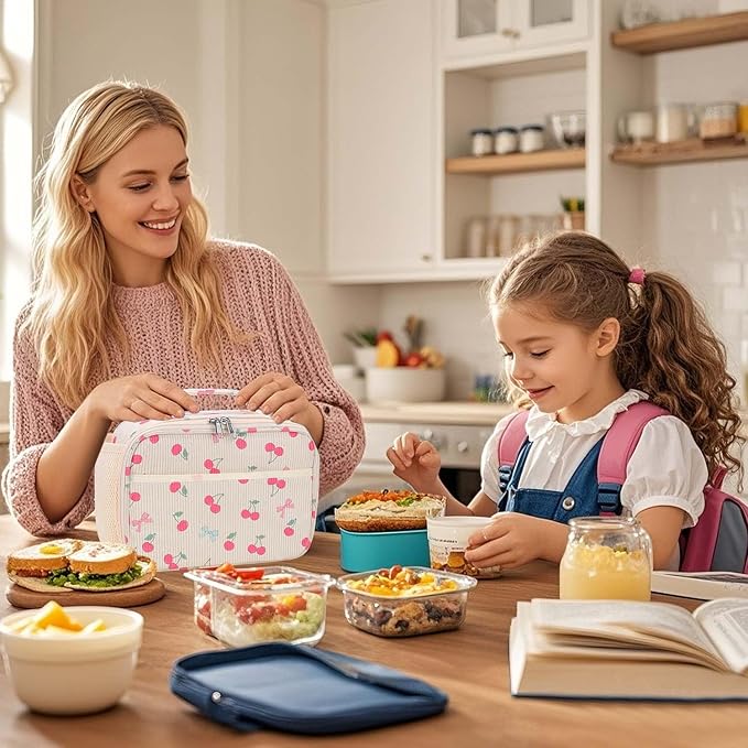 RHCPFOVR Kids Lunch Bag - Insulated Lunch Box for Boys Girls,Washable Lunch Bag and Reusable Toddler Leak-proof Lunchbox for School and Daycare