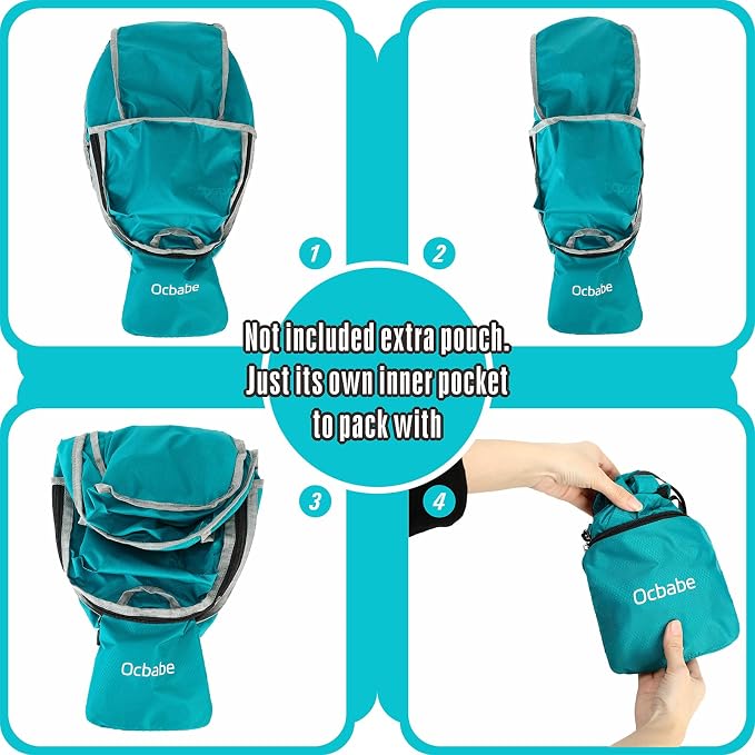 Ultra Lightweight Foldable Backpack,Water Resistant Small Packable Hiking Daypack Outdoor Camping Travel Bag