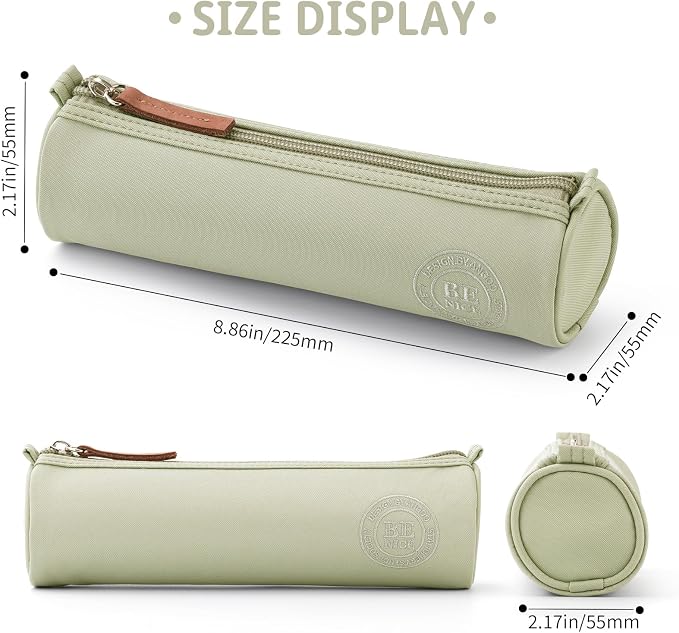 EASTHILL Small Pencil Case Pencil Pouch Stationery Pen Bag Office Supplies for Girls Women-Green