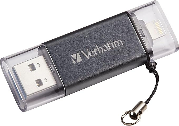 Verbatim 32GB Store ‘n’ Go Dual USB 3.0 Flash Drive for Apple Lightning Devices - Graphite
