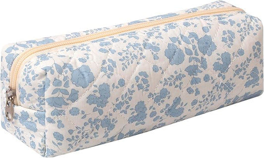 Pencil Case Office College School Storage Bag Pouch Holder Box Organizer Makeup Pouch Cosmetic Bag Aesthetic Cute Pen Case for Girls Boys Kids (Orchid)