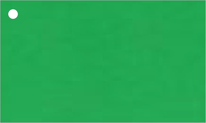 Colonial Cards: 150 Color Cardstock 3" x 5" Index Cards, Unruled with Corner 1-Hole Punched and 4 Binder Rings, Green