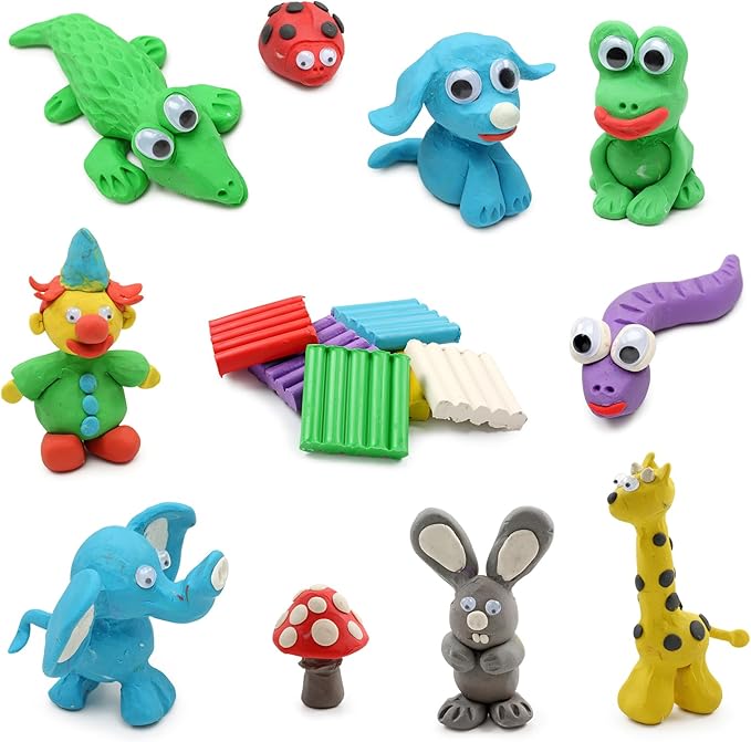 CiaraQ Polymer Clay 51 Colors Starter Kit - Oven Bake Modeling Clay for Kids & Artists, Non-Sticky DIY Clay with Sculpting Tools, Fun Gift for Children Ages 4+, 2.84 lb