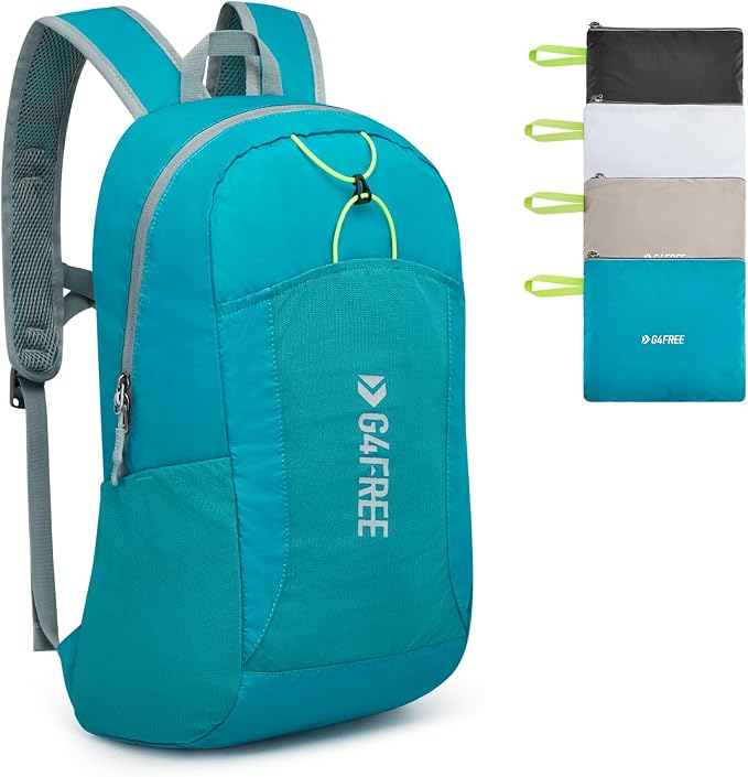 G4Free 24L Lightweight Packable Hiking Backpack Sport Travel Daypack Water Resistant for Women Men | Water Resistant Material, 11.4*7.9*18.5 in, Outdoor Sports, Travel, Hiking, Day trips, Cycling, Daily Use, Foldable Backpack