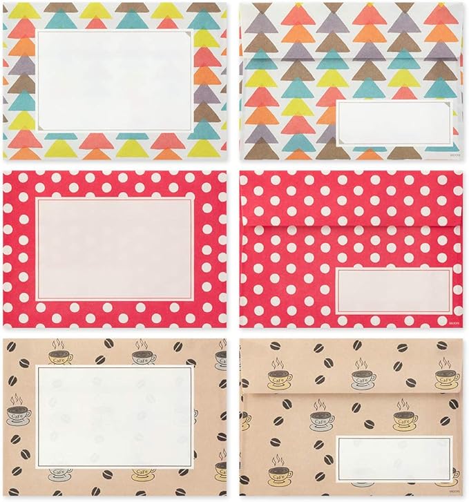 Midori 86763006 Letter Set, 763, Baffling, 10 Patterns, Red
