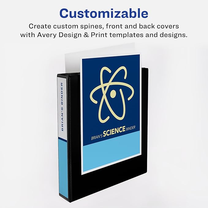 Avery Durable View 3 Ring Binder, 1.5 Inch Slant Rings, Lavender Binder (17084)
