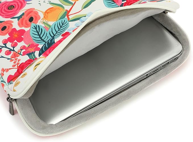 360° Protective Laptop Sleeve Case Bag with 3 Pockets,Handle,Luggage Strap for MacBook Pro 14 inch and 14 inch-14.4 inch Screen Laptop (Watercolor Flowers)