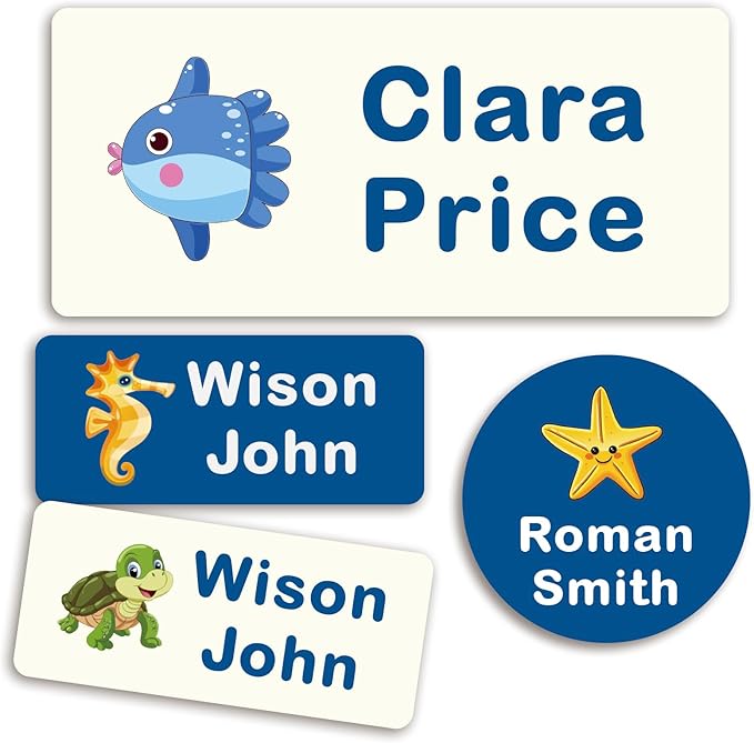 304 Personalized Daycare Labels with Name,Custom Waterproof Name Stickers,No Iron Sticker for Clothing Tags,Water Bottles,School Supplies,Personalized Name Stickers Labels for Clothes,Lunch Box