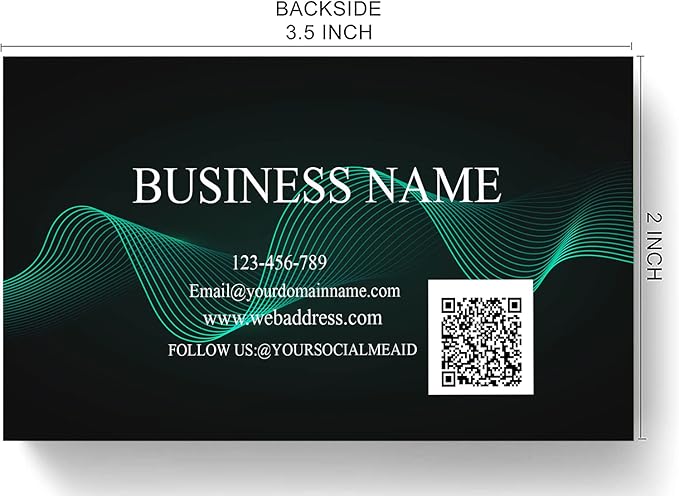 Customizable Printed Business Stock Cards -Single and Double-sided Color Printing - 3.5" x 2" - 100% Recycled Content (500/200 PCS) Premium Double-sided Print