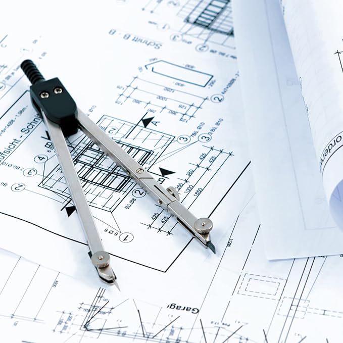 13 Pieces Geometry Set Compass Geometry Tools Math Compass and Protractors Set Metal Drawing Compass Precision Set Graphic Compasses Triangle Rulers Pencils Protractor with Storage Case