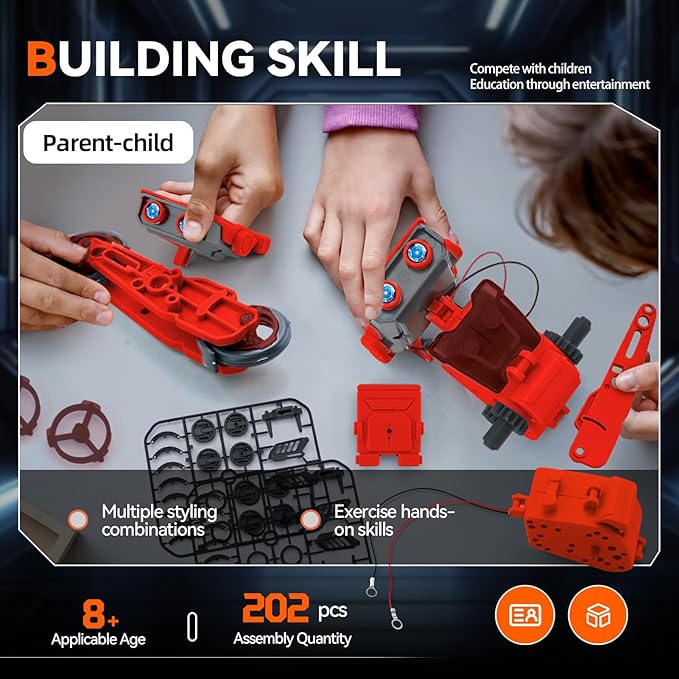 Jiakora STEM 12-in-1 Education Robots Toys for Boys Age 8-12, DIY Educational Toy Science Kits for Kids, Building Experiment Robotics Set Birthday Gifts for 8 9 10 11 12 Years Old Boys Girls Teens