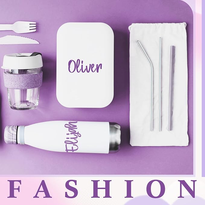 Humyoun UV DTF Cup Wrap Letter Stickers Vinyl Decals,Purple,6 Sheets | Personalized Name Stickers for Water Bottles Tumblers, Waterproof UV DTF Alphabet A-Z Stickers for 14-40oz Mugs DIY Craft