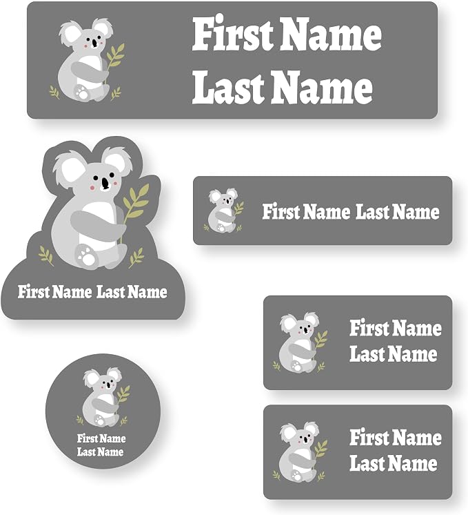 Personalized Daycare Name Labels for Kids (71 Labels) - Custom Durable Waterproof Name Stickers for Clothing Tags, Water Bottles, Lunch Boxes, and School Supplies - Dishwasher, Washer