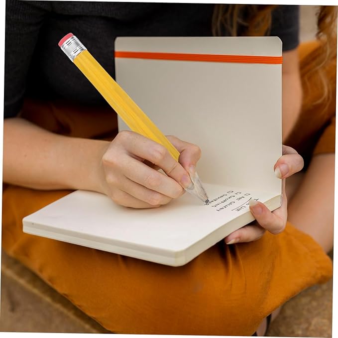 ERINGOGO Giant Wooden Pencil Jumbo Prop for Writing Drawing Comfortable Grip for Parties School Activities