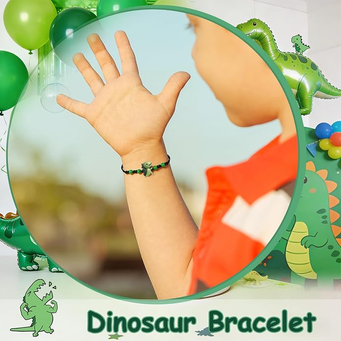 PEALICIOUS Dinosaur Bracelets for Boys, Back to School Birthday Son Gifts | First Day of Kindergarten Bracelet, Adjustable Dino Gifts Match Dinosaur Costume, Birthday Gifts for Boys Son Grandson