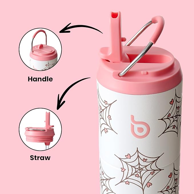 BOTTLE BOTTLE Insulated Water Bottle 24oz with Straw Lid and Handle Sports | for Travel Gym school,Stainless Steel Water Bottles,Double-Wall,Vacuum Metal,Leak Proof,BPA-Free