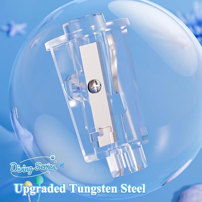 M&G Electric Pencil Sharpener, Portable Pencil Sharpener Battery/USB Dual Power Operated Sharpener for Pencils Kids Students Home Classroom School Office (Cute Bear)