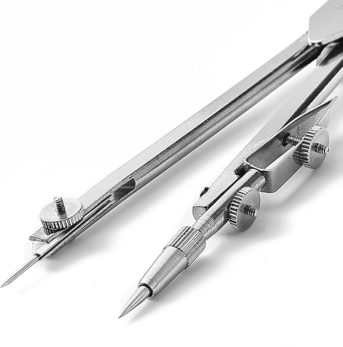 Mr. Pen- Compass for Geometry, Silver with Extra Leads, Metal Compass Drawing Compass, Geometry Compass, Math Compass, Compass Drawing, Drafting Compass, Drafting Tools