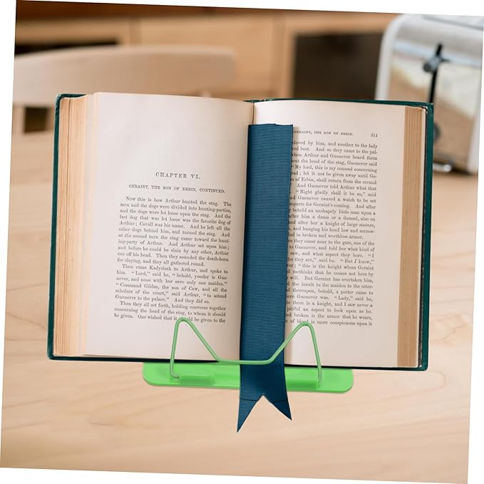 DOITOOL 2pcs Boys and Girls Bookshelf Desk Book Stand Adjustable Reading Bracket Multi-Purpose Book Reading Rack for Home Study