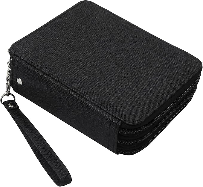 Portable Colored 72 Slots Pencil case Organizer with Printing Pattern for Watercolor Pens, Pencil Case Organizer for Artist