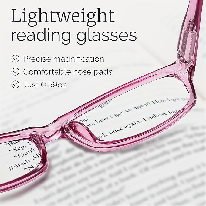 Gaoye Reading Glasses for Women, 6 pack Fashion Readers for Women Men Spring Hinge Eye Glasses, Blue Light Reading Glasses