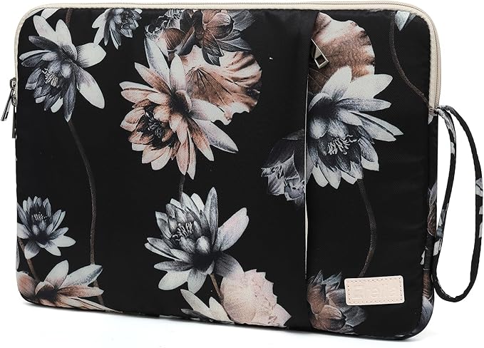 Laptop Sleeve 13.3 inch14 Inch, 15.6inchWater Resistant Traveling Computer Cover with Handle, Shockproof Protective Carrying Laptop Case (Y8-Lotus, 14 inch)