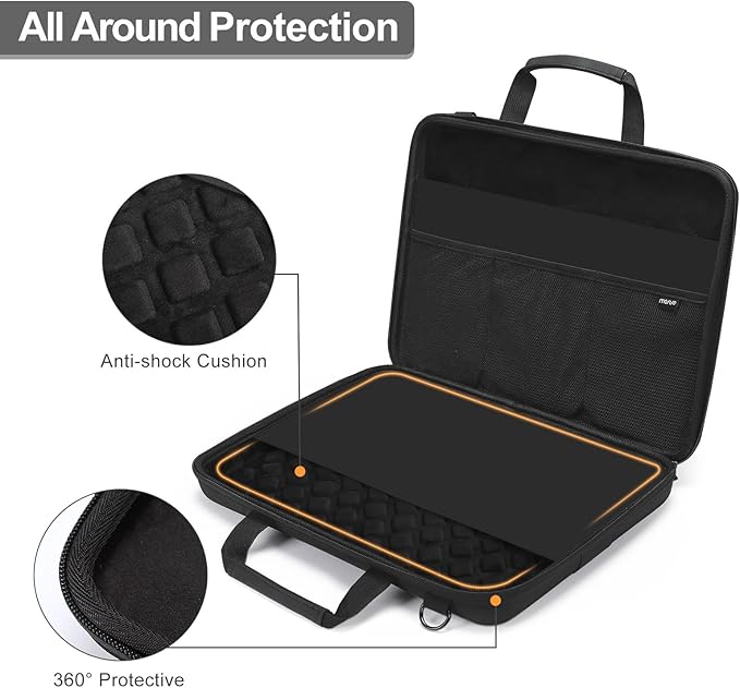 MOSISO Laptop Bag for Men,18-18.5 inch Computer Bag Compatible with ASUS Gaming Monitor HP Dell Lenovo Notebook, Hard Shell Laptop Case with Front Pocket&Shoulder Strap, Black