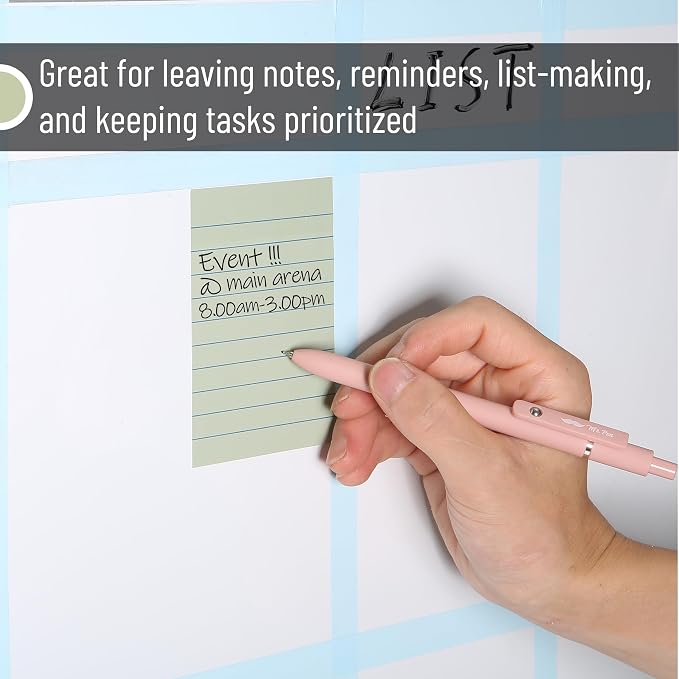 Mr. Pen- Lined Sticky Notes, 3" x 4", 6 Pads, 60 Sheets/Pad