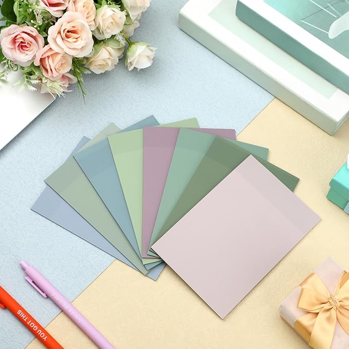 Yinder 4 x 6 Inch Transparent Sticky Notes Translucent Sticky Notes Waterproof Clear Self Memo Pad See Through Bible Journaling Accessories Office School Supplies(8 Pcs,Pastel)