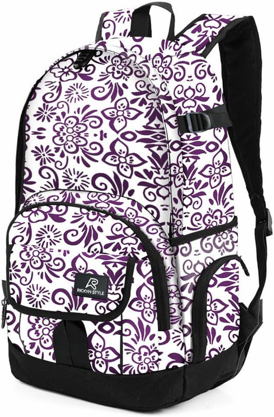 rickyh style School Backpack Travel Bag for Men & Women Lightweight College Back Pack with Laptop Compartmen